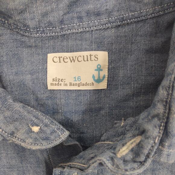 J Crew Crewcuts Denim Style Button Up, Size Kids 16 - Picture 9 of 9